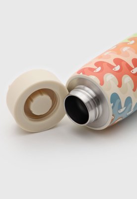 Garrafa FARM Estampada Aço Inoxidável Off-White