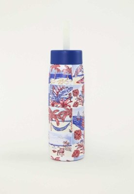 Garrafa FARM Que Sede 750ml Estampada Azul