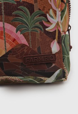 Nécessaire FARM Ora Bolas Rio de Mosaico Marrom