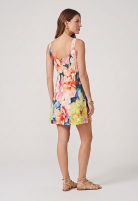 Vestido FARM Curto Floral Rosa
