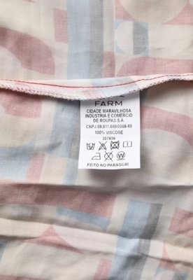 Vestido Feminino FARM Estampado Rosa