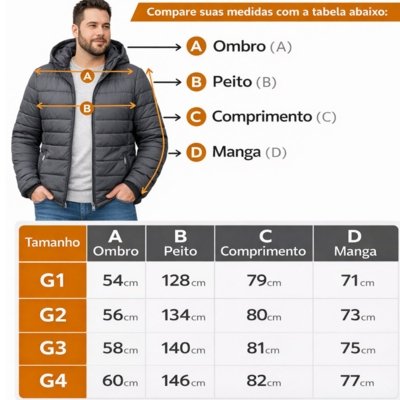 Roupa Plus Size FMF Jaqueta Preta Oversize Moda Plus size Masculina Preto