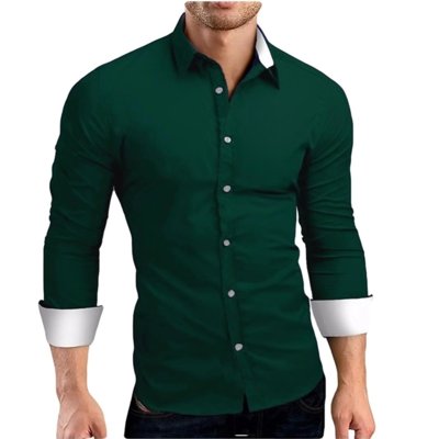 camisa social masculina verde escuro