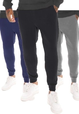 Kit 3 Calças Moletom Moletinho Lisa Basica Masculina Skinny Jogger treino academia MIX CORES SORTIDAS Menor preço em Kit 3 Calças Moletom Moletinho Lisa Basica Masculina Skinny Jogger treino academia MIX CORES SORTIDAS