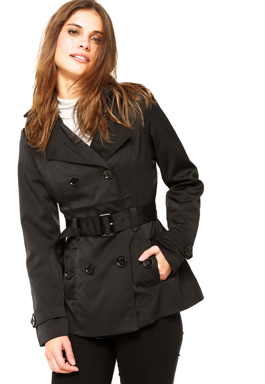 casaco feminino com cinto