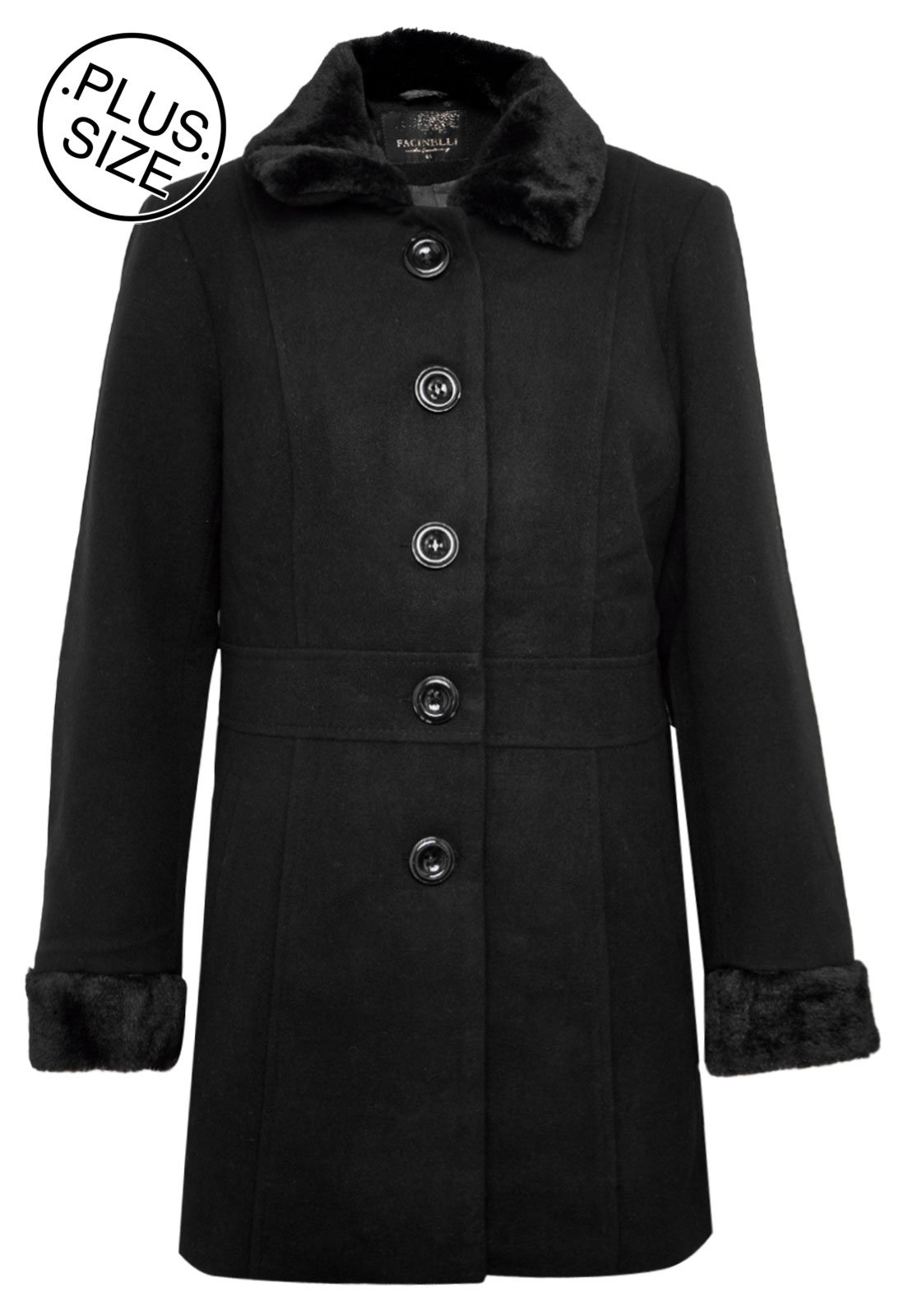 casaco de la batido preto