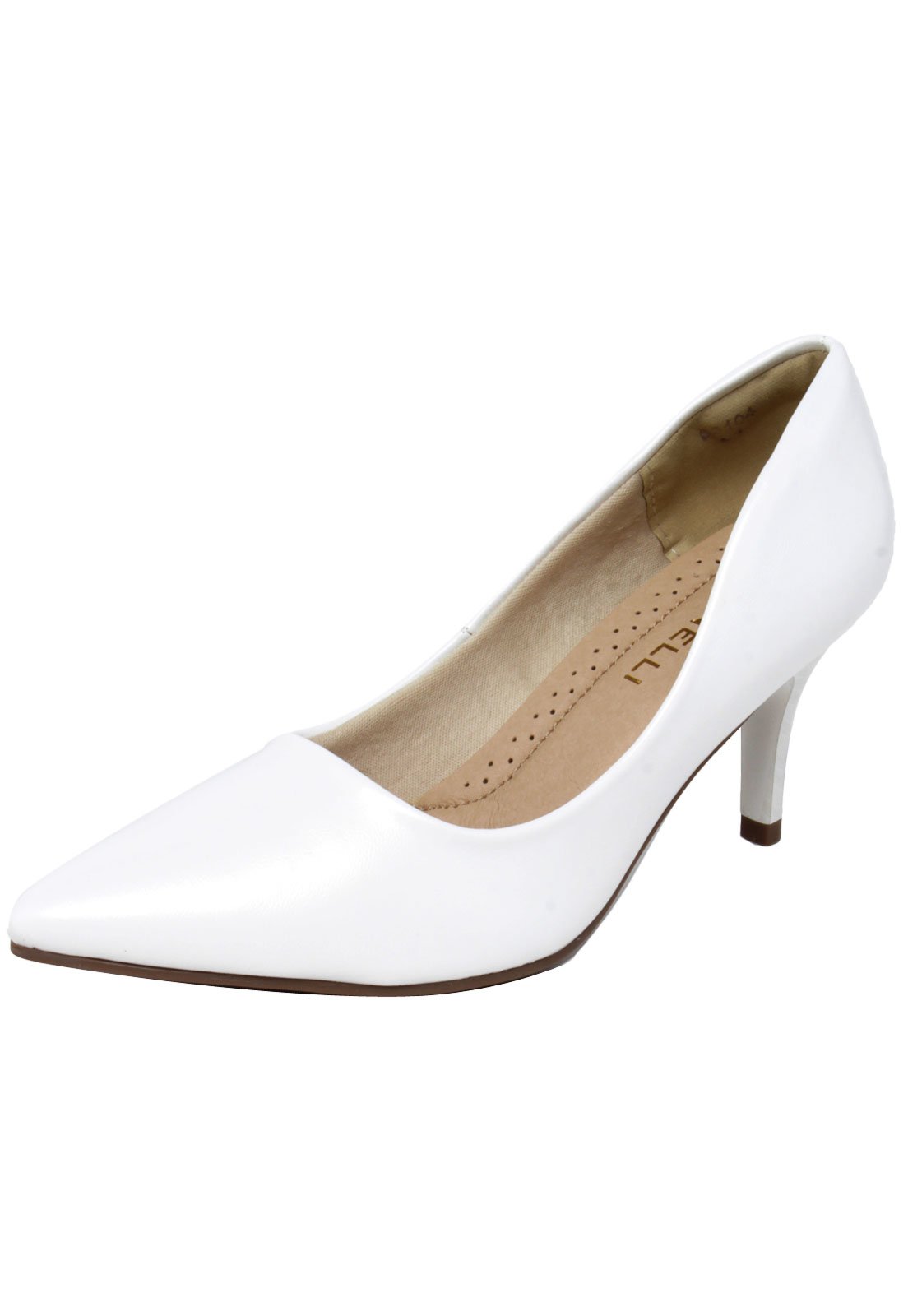 scarpin branco bico fino