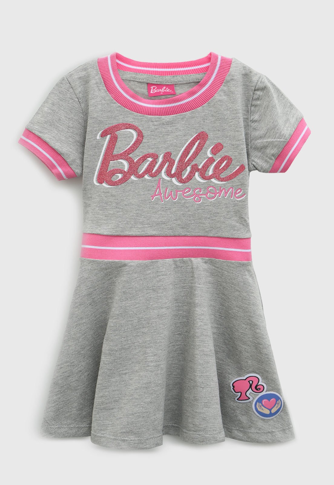 Vestido Fakini Infantil Barbie Rosa - Compre Agora