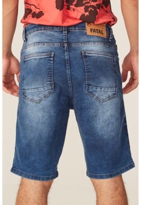 Bermuda Fatal Jeans Slim Azul