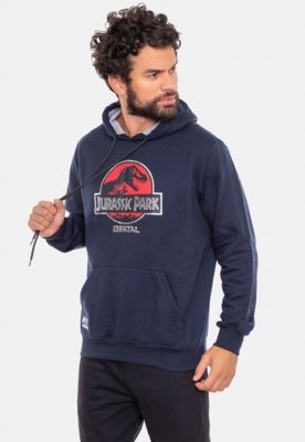 Moletom Fatal Canguru Fechado Azul Marinho