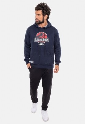 Moletom Fatal Canguru Fechado Azul Marinho