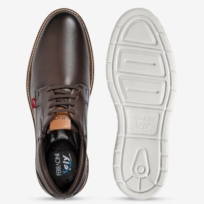 Sapato Ferracini Masculino Linha Full Moderno e Confortavel Tabaco