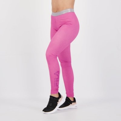 Calça Legging Fila Train Elastic II Feminina Bordô Rosa