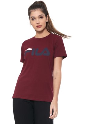 Camiseta Fila Basic Letter Vinho Menor preço em Camiseta Fila Basic Letter Vinho