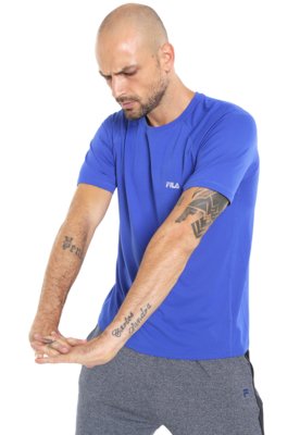 Camiseta Fila Dots Azul Menor preço em Camiseta Fila Dots Azul