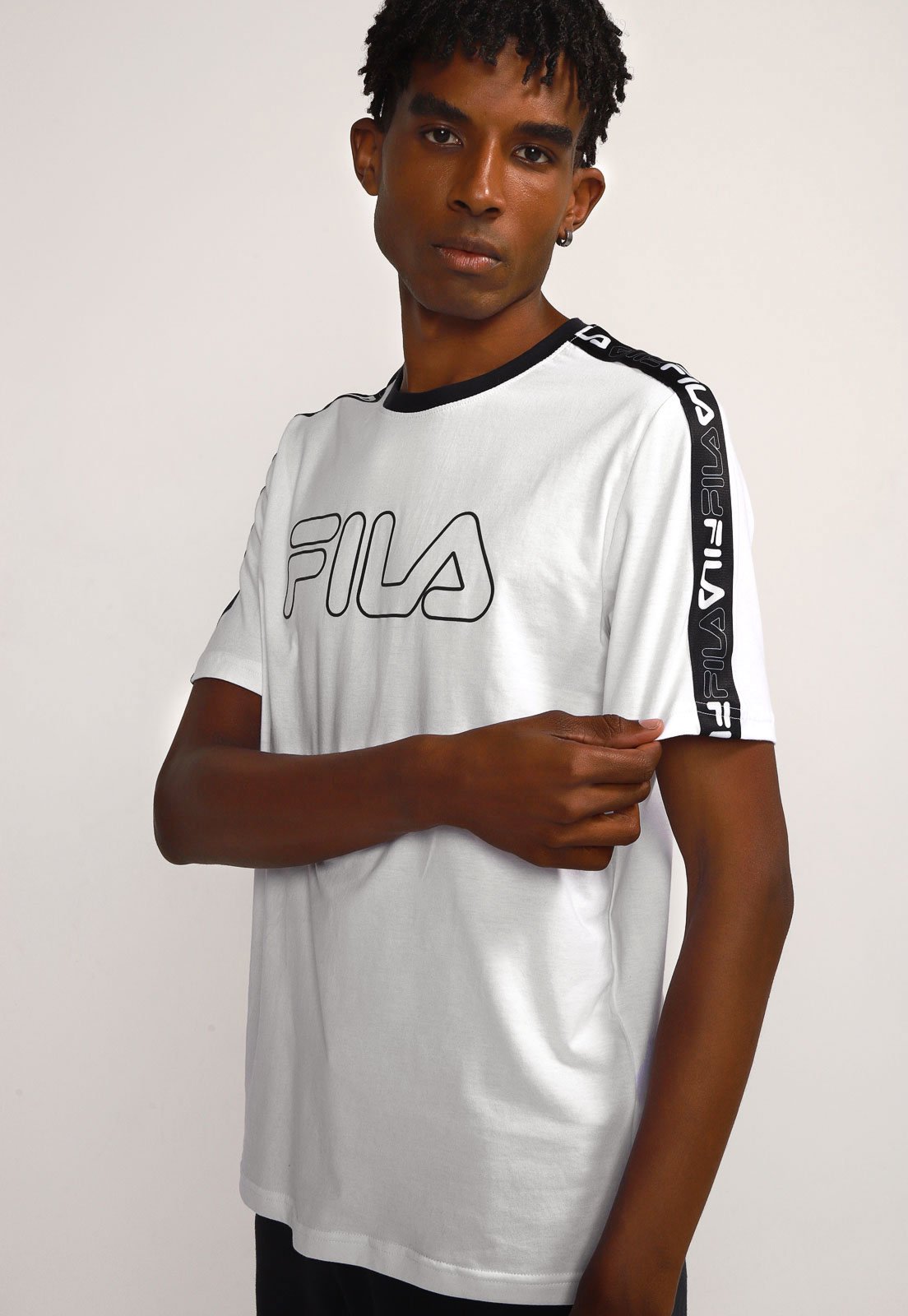 Camiseta Fila Letter Tape Outline Masculina - F11l173-483