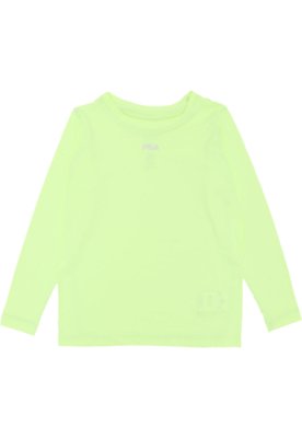 Camiseta Fila Proteção Solar UV Manga Longa Menino Verde é boa?