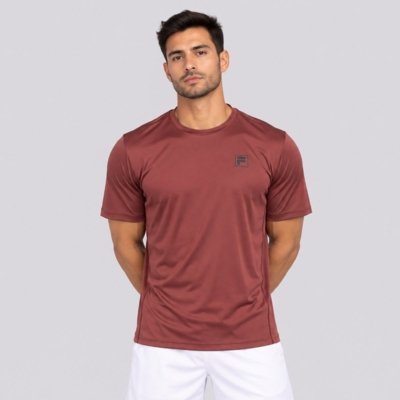 Camiseta Fila Reflective Core Run Marrom