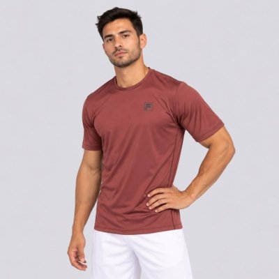 Camiseta Fila Reflective Core Run Marrom