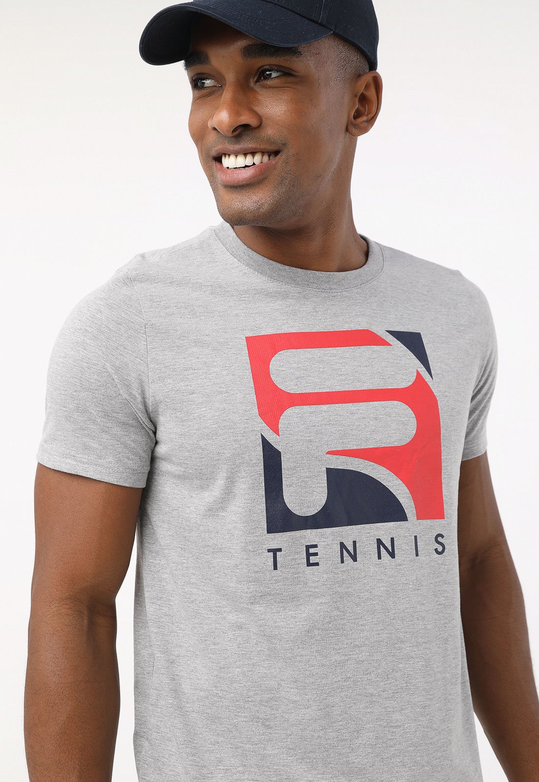 Camiseta store fila cinza