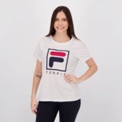 camiseta fila branca feminina