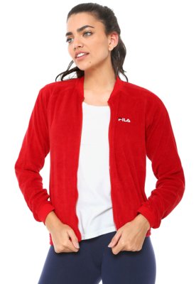 Jaqueta Bomber Fila Cora Vermelha Menor preço em Jaqueta Bomber Fila Cora Vermelha