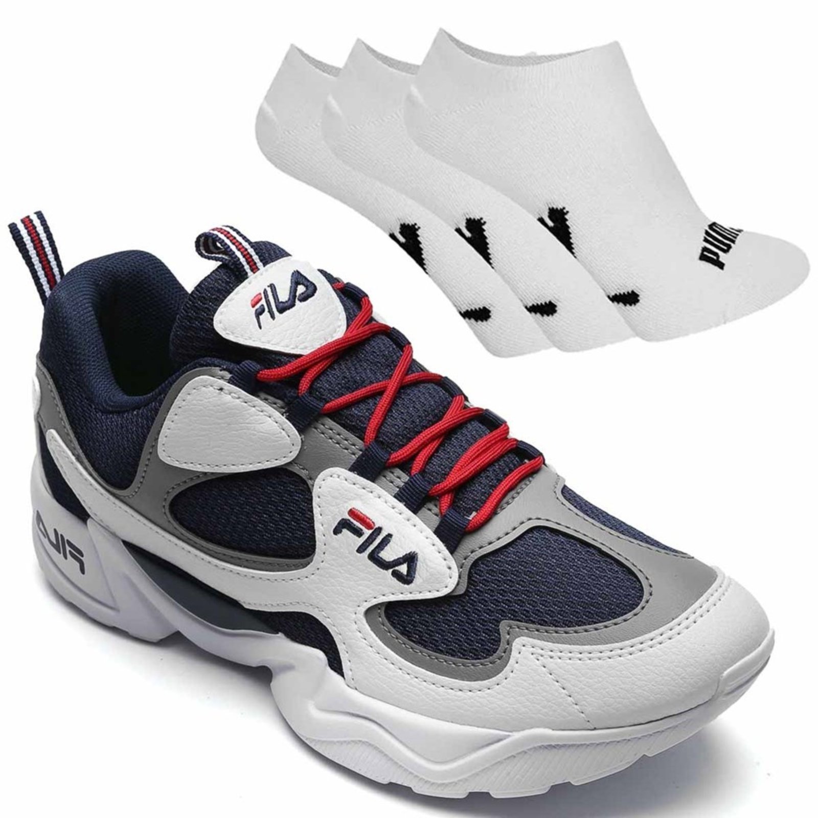 kit fila tenis e bolsa