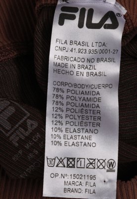 Legging Fila Life Ribbed Marrom