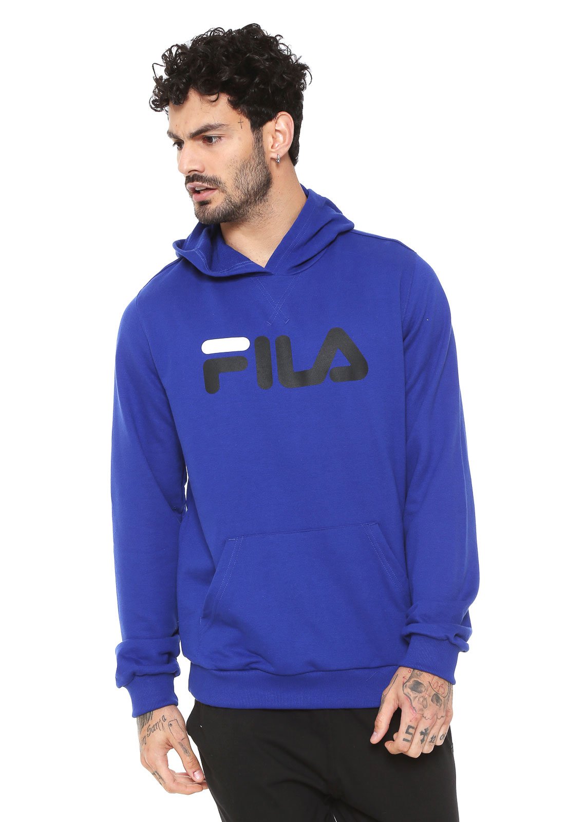 fila navy moletom com capuz