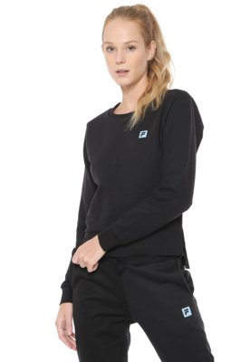 Moletom Fechado Fila Sports Preto Menor preço em Moletom Fechado Fila Sports Preto