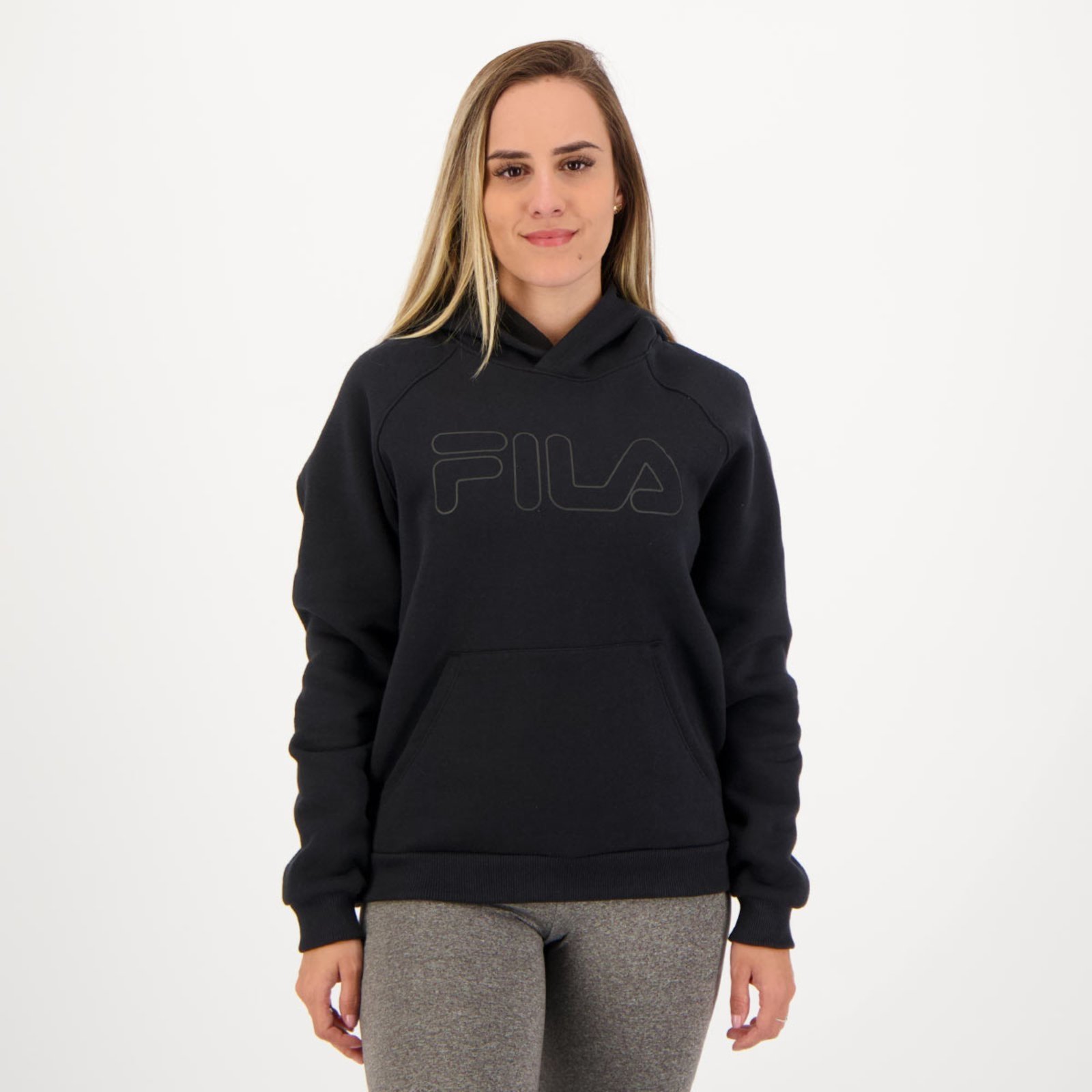 Moletom fila feminino store preto