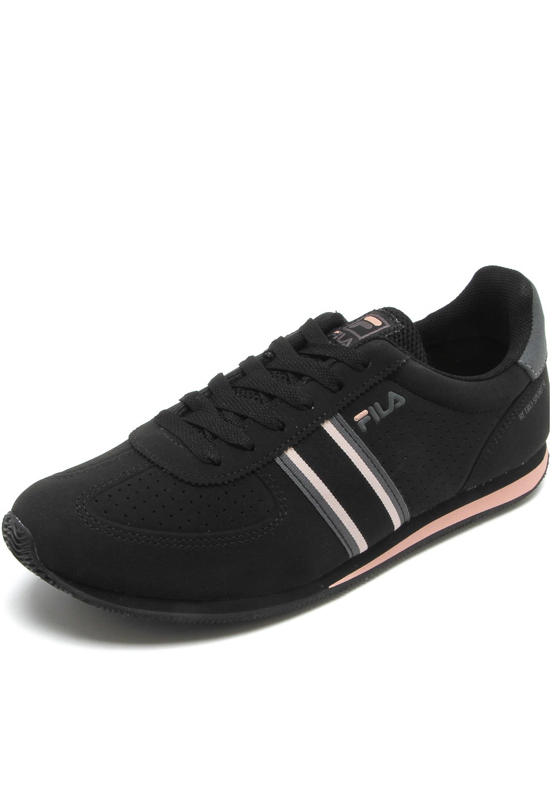 tenis fila retro preto