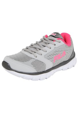 tenis fila cinza e rosa