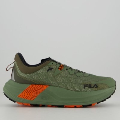 Tênis Fila Racer Skytrail Verde e Laranja