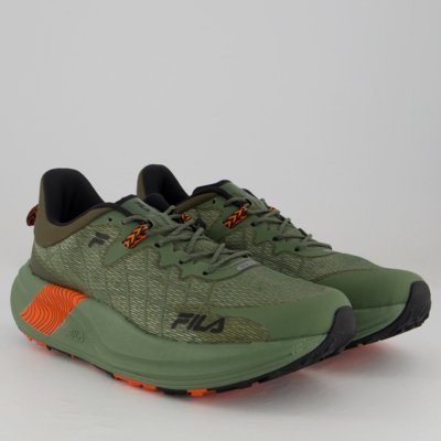 Tênis Fila Racer Skytrail Verde e Laranja