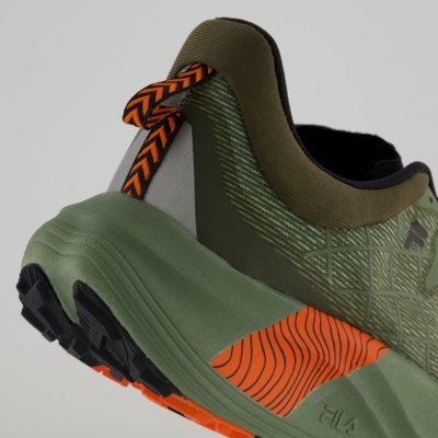 Tênis Fila Racer Skytrail Verde e Laranja