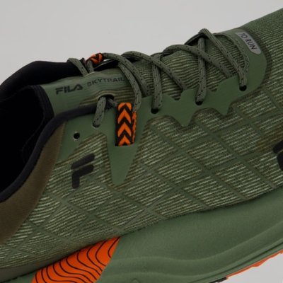 Tênis Fila Racer Skytrail Verde e Laranja