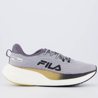 Tênis Fila Racer Speedzone Cinza e Dourado