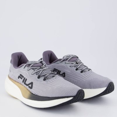 Tênis Fila Racer Speedzone Cinza e Dourado