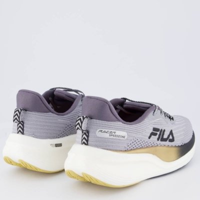 Tênis Fila Racer Speedzone Cinza e Dourado