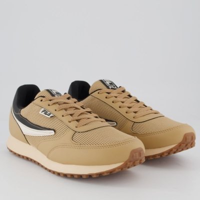 Tenis Fila Renno Classic Bege e Preto