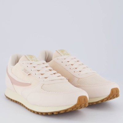 Tênis Fila Renno Classic Feminino Rosa e Bege