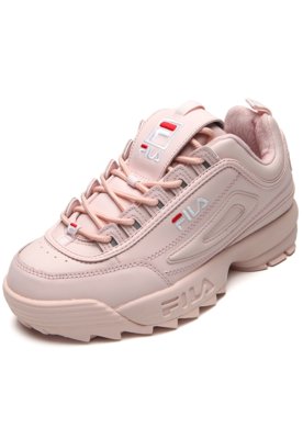 Fila disruptor 2 store branco e rosa