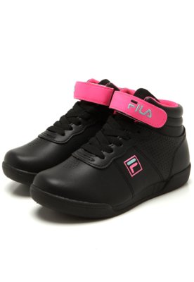 Tênis Fila F-16 High Preto/Rosa Menor preço em Tênis Fila F-16 High Preto/Rosa