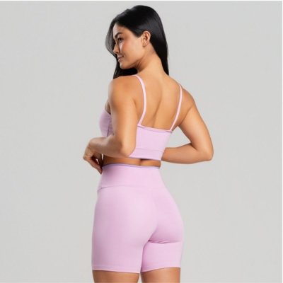 Conjunto Fit One Element Suplex Short e Top com bojo removível Rosa bebê