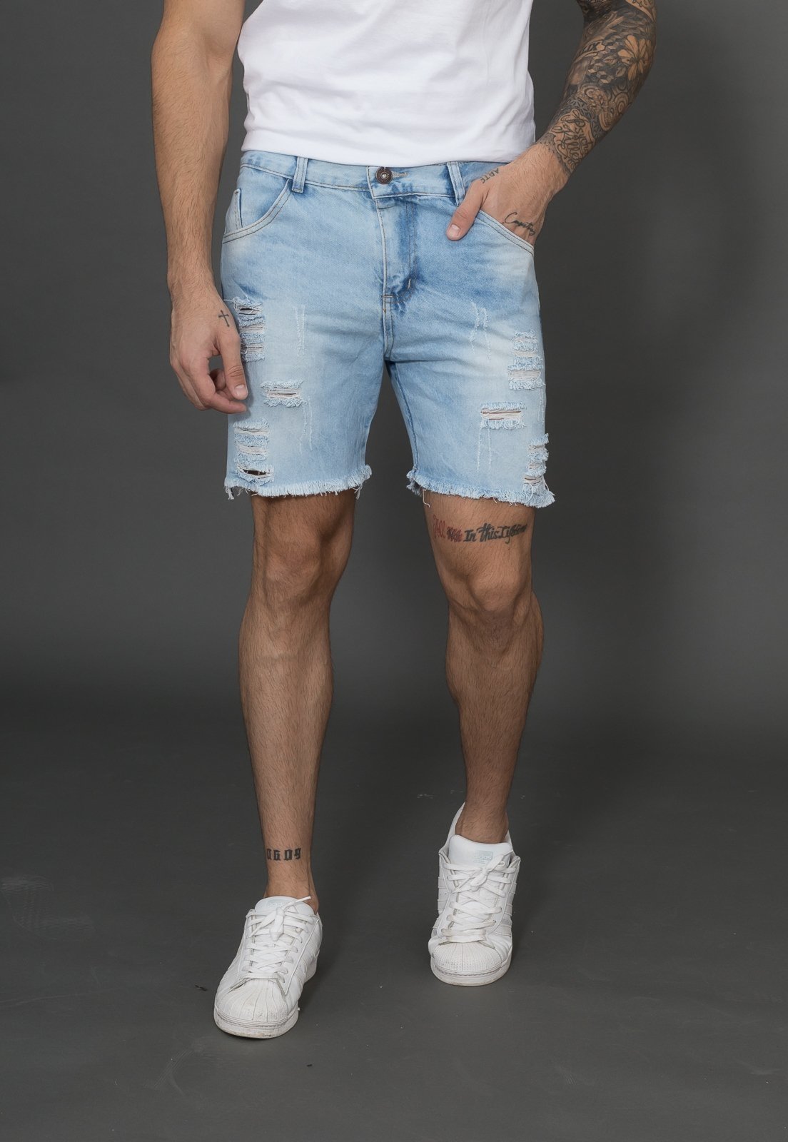 Bermuda jeans curta sales masculina