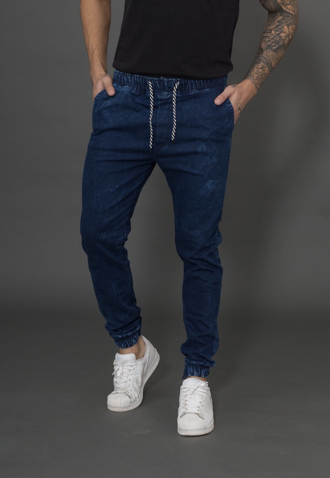 Calça fashion jogger jeans masculina