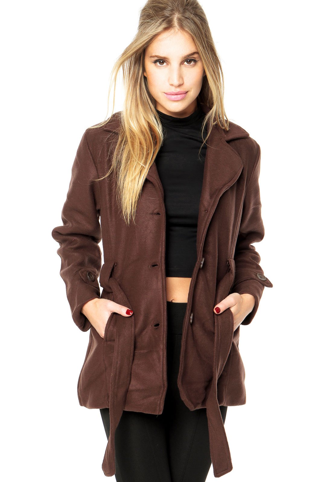 casaco marrom feminino