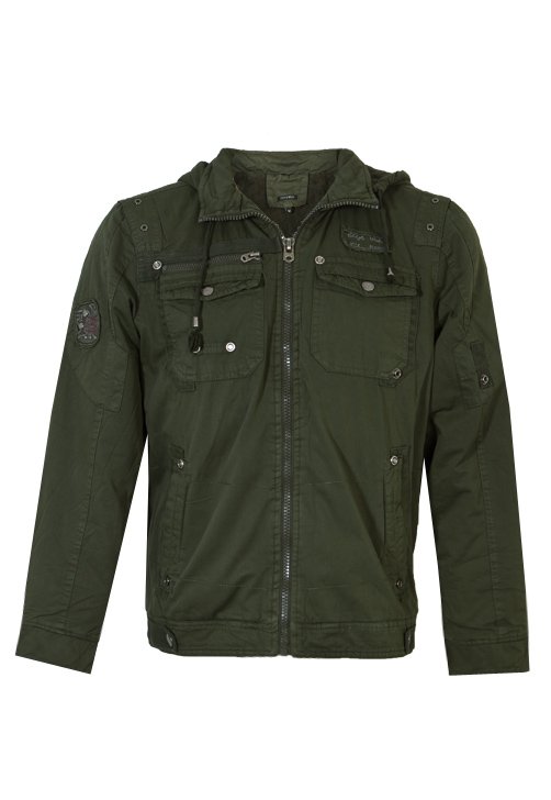 jaqueta sarja verde militar masculina
