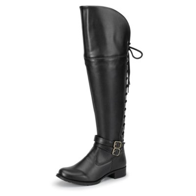bota over knee sapatotop shoes preta